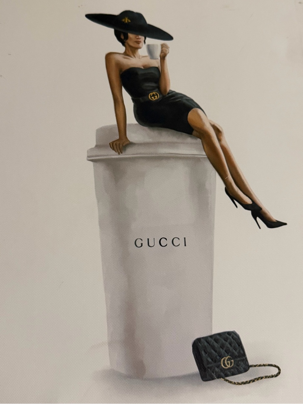 Vintage Gucci Novelty Wall Art Canvas Print- good condition, gucci lady❤️ - Picture 6 of 10